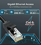 Патч корд Ugreen мережевий кабель 1000 Mбіт\с Ethernet RJ45 Cat 6 круглий 2М Black (NW102) 20160, фото 4
