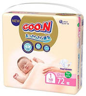 Goo.N Подгузники Premium Soft NB (0-5 кг) 72 шт (маломерят real 0-4кг)