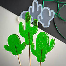 Силіконовий молд для льодяників "Кактуси"