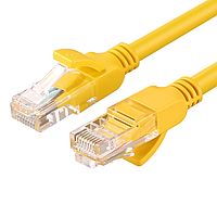 Патч корд Ugreen сетевой кабель Cat 5e круглый UTP Lan Cable 5 м Yellow (NW103)