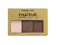 Палетка для бровей Vivienne Sabo Fixateur Brow Powder Superb (тени+воск) №02