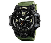 Часы военные, водонепроницаемые 5 АТМ Skmei 1155B ARMY GREEN (Original 100%).