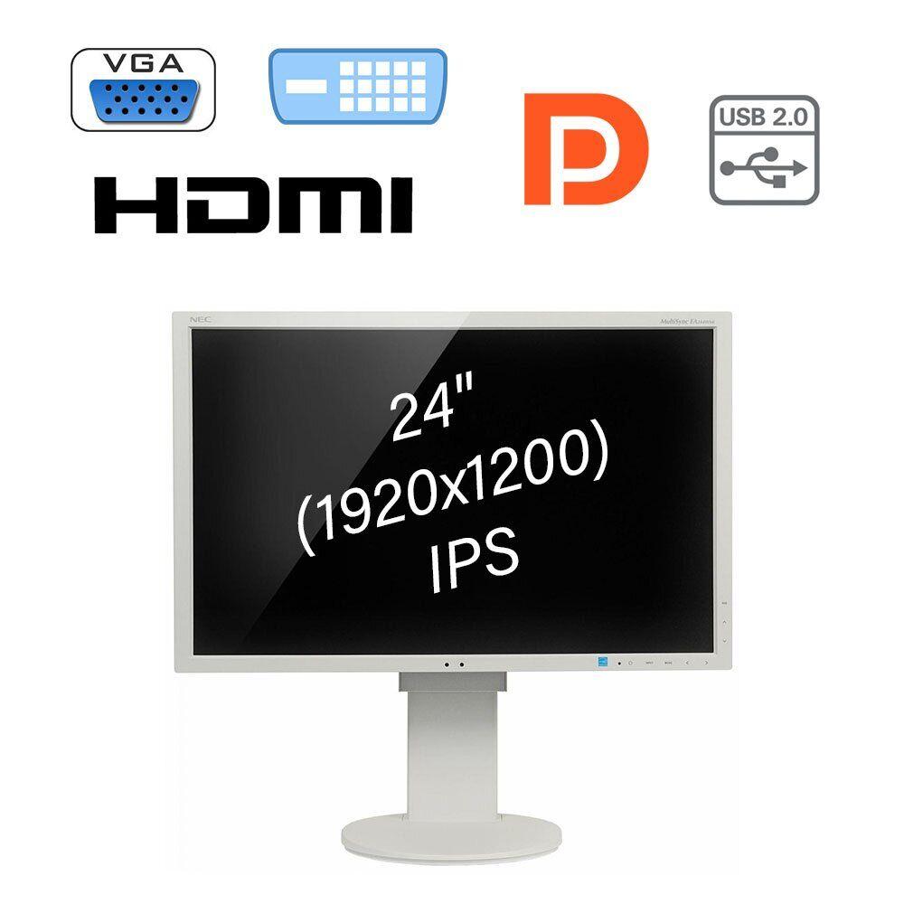 Монитор Б класс NEC EA244WMi / 24" (1920x1200) IPS / 1x DP, 1x VGA, 1x ...