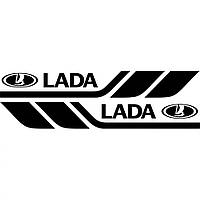Набір вінілових наклейок на борт автомобіля Lada (2 шт.)