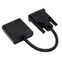 Конвертер DVI-D (24+1) to VGA + дод. харчування micro USB, 1080p, фото 2
