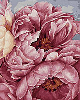 Набір для малювання картини за номерами фарбами Цвітіння півонії 40*50, живопис на полотні BS40543