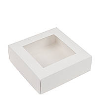 Коробка 110х110х37 для пряника з вікном, біла