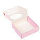 Коробка для пряника і цукерок з вікном 100х100х35, рожева, фото 2