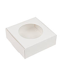 Коробка для пряника з круглим вікном 100х100х35 біла
