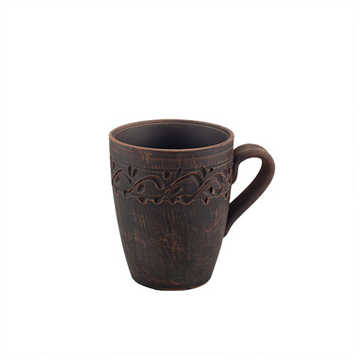 Чашка чайна глиняна 0,4л (декор) KR5113-2