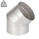 Відвід повітропровода під 45 градусів