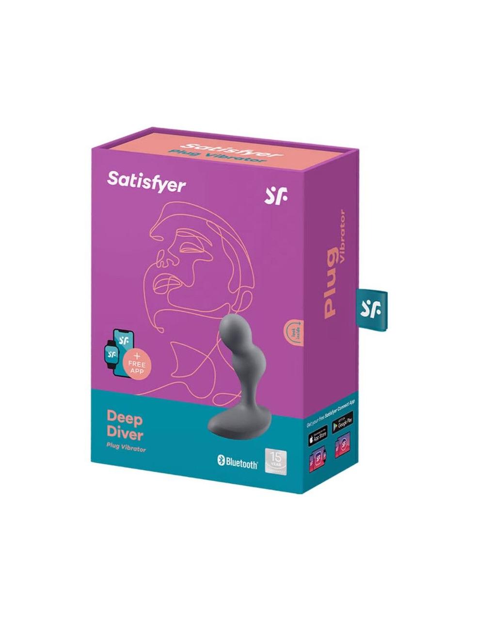 Анальная пробка с вибрацией и смарт управлением Satisfyer Deep Diver Connect App