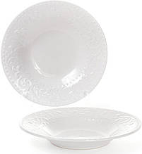 Набір 6 супових тарілок Leeds Ceramics Ø 23 см, кам'яна кераміка (білі)