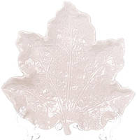 Тарілка-блюдо Feuille "Кленовий лист" 20 см, керамічна бежева