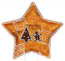 Набір 2 страви "Пряникова Казка" 24 см, кераміка, новорічні тарілки