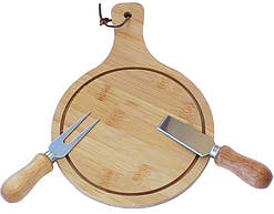 Сирна дошка FunTree 26х18 см, із сирними ножами