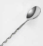 Ложка BARPRO барна звита 28 см з мадлером (коктейльна ложка), фото 2