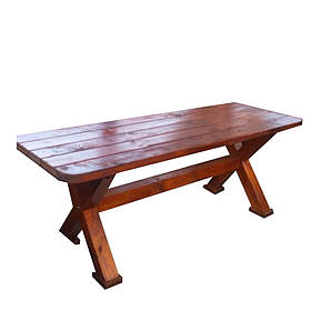 Дерев'яний садовий стіл 1,95 м "Хром". Колір: Палісандр