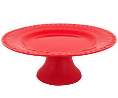 Блюдо на нозі Bordallo Pinheiro Fantasia Ø 28 см Червоне