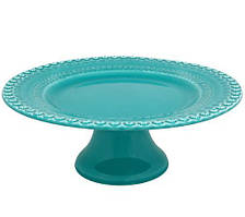 Блюдо на нозі Bordallo Pinheiro Fantasia Ø 28 см Бірюза