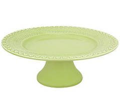 Блюдо на нозі Bordallo Pinheiro Fantasia Ø 28 см Світло-зелене