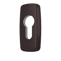 Накладка на циліндр (серцевину) дверного замка коричнева пластикова для ПВХ дверей