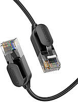 Патч корд Ugreen сетевой кабель 10 Гбит\с Ethernet RJ45 Cat 6a круглый 0.5М Black (NW122)