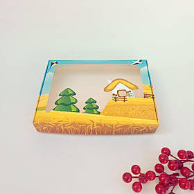 Коробка для пряника, 150*100* 30 мм, з вікном, "Хатинка"