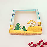 Коробка для подарунка, 200*200*30 мм, з вікном, "Хатинка", фото 2