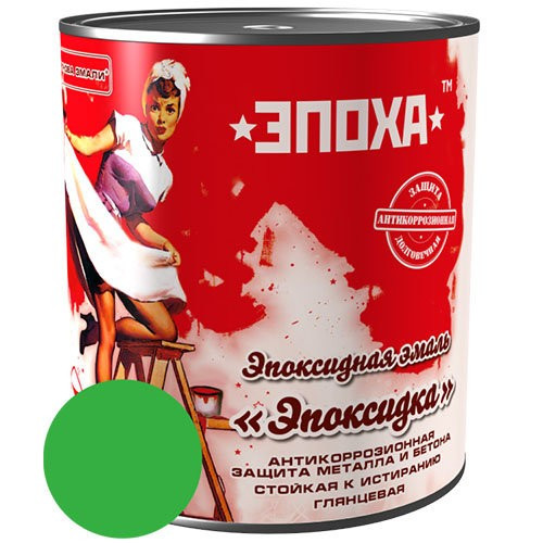 Емаль "ЕПОКСИДКА" ЕПОХА, темно-зелена, 3 кг (1391435937)