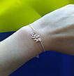 Срібний браслет воля, браслет герб України срібло, браслет тризуб зі срібла, патріотична символіка, фото 2