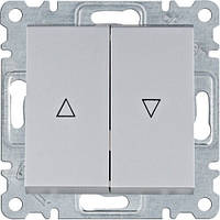 Вимикач для жалюзі Hager Lumina Срібний