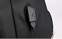 Сумка рюкзак трансформер для ноутбука 15,6" протиударний з USB та кодовим замком Сірий ( код: IBN035S ), фото 10