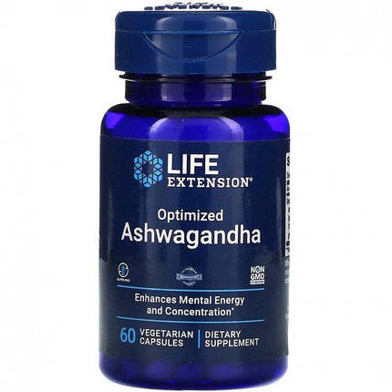 Life Extension Optimized Ashwagandha 60 vcaps, фото 1