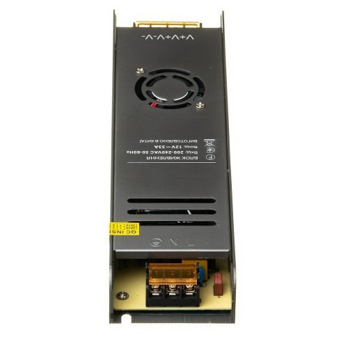 Блок живлення 24V, 400W, 16.67А, металевий корпус, IP20, негерметичний, для внутрішнього застосування.