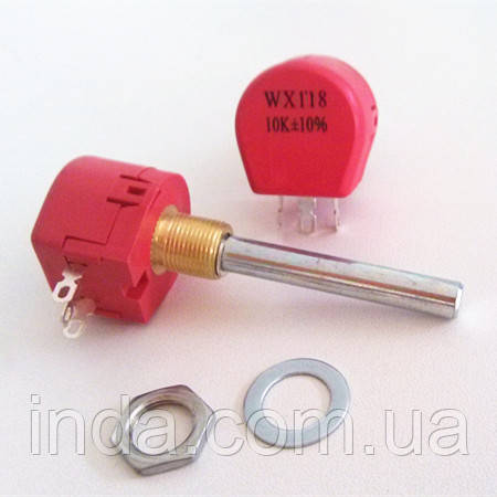 Резістор Потенціометр WX118 (10 км) довгий шов