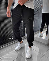 Спортивные штаны брюки мужские черные Трикотажные спортивные штаны для мужчин с манжетами KOR2B