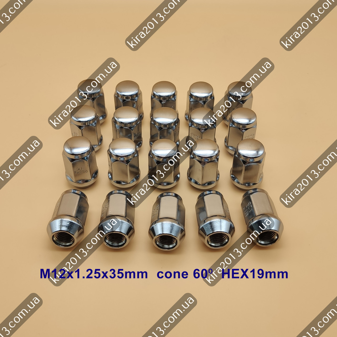Колісні гайки M12х1.25 ключ 19 мм для Nissan, Suzuki, Subaru. Гайки ...