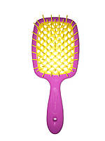 Гребiнець для волосся Janeke 1830 - Superbrush The Original Italian (рожевий з жовтим)