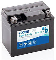 Mото аккумулятор Exide 4 ah AGM12-5 (залитый и заряженный, технология AGM)