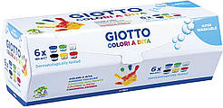 Набір із 6 пальчикових фарб Giotto 100 мл