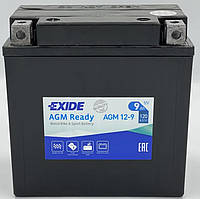 Mото аккумулятор Exide 9 ah AGM12-9 (залитый и заряженный, технология AGM)