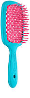 Гребiнець для волосся Janeke 1830 - Superbrush The Original Italian (бірюзовий з рожевим)