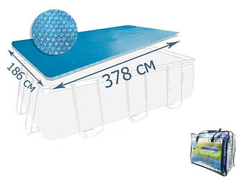 Теплозберігаюче покриття (солярна плівка) для басейну Intex 28028, 378 х 186 см (для басейнів 400 х 200 см)