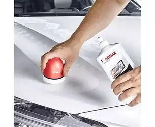 Кольорова поліроль із воском білий 250 мл SONAX Polish&Wax Color NanoPro, фото 2
