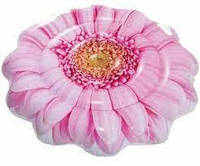 Надувний матрац Рожевий квітка Intex 58787 + насос, пляжний матрац 142*142 см, ручки