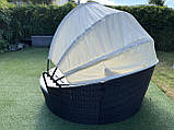 Шезлонг круглий 180 см., садовий острів, мушля, фото 5