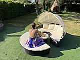 Шезлонг круглий 180 см., садовий острів, мушля, фото 8
