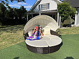 Шезлонг круглий 180 см., садовий острів, мушля, фото 4