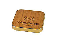 Беспроводная зарядка WoodbooD Wireless Charge Standart Gold